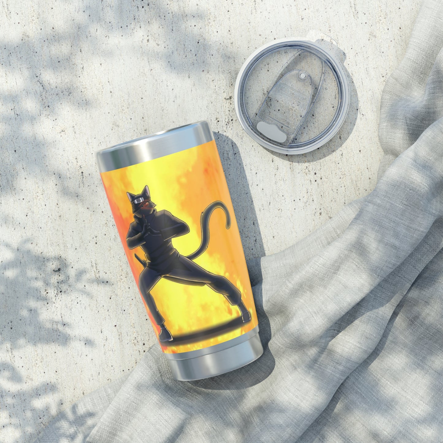 Ninja Cat on Solana 20oz Tumbler