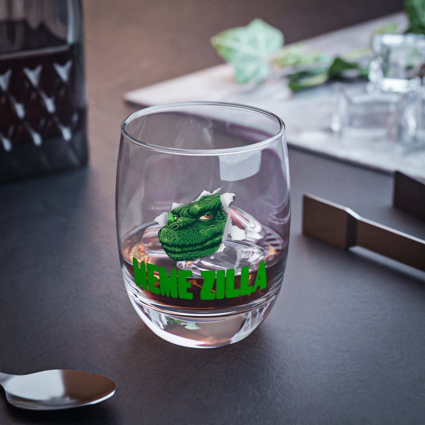 MemeZilla Whiskey Glass