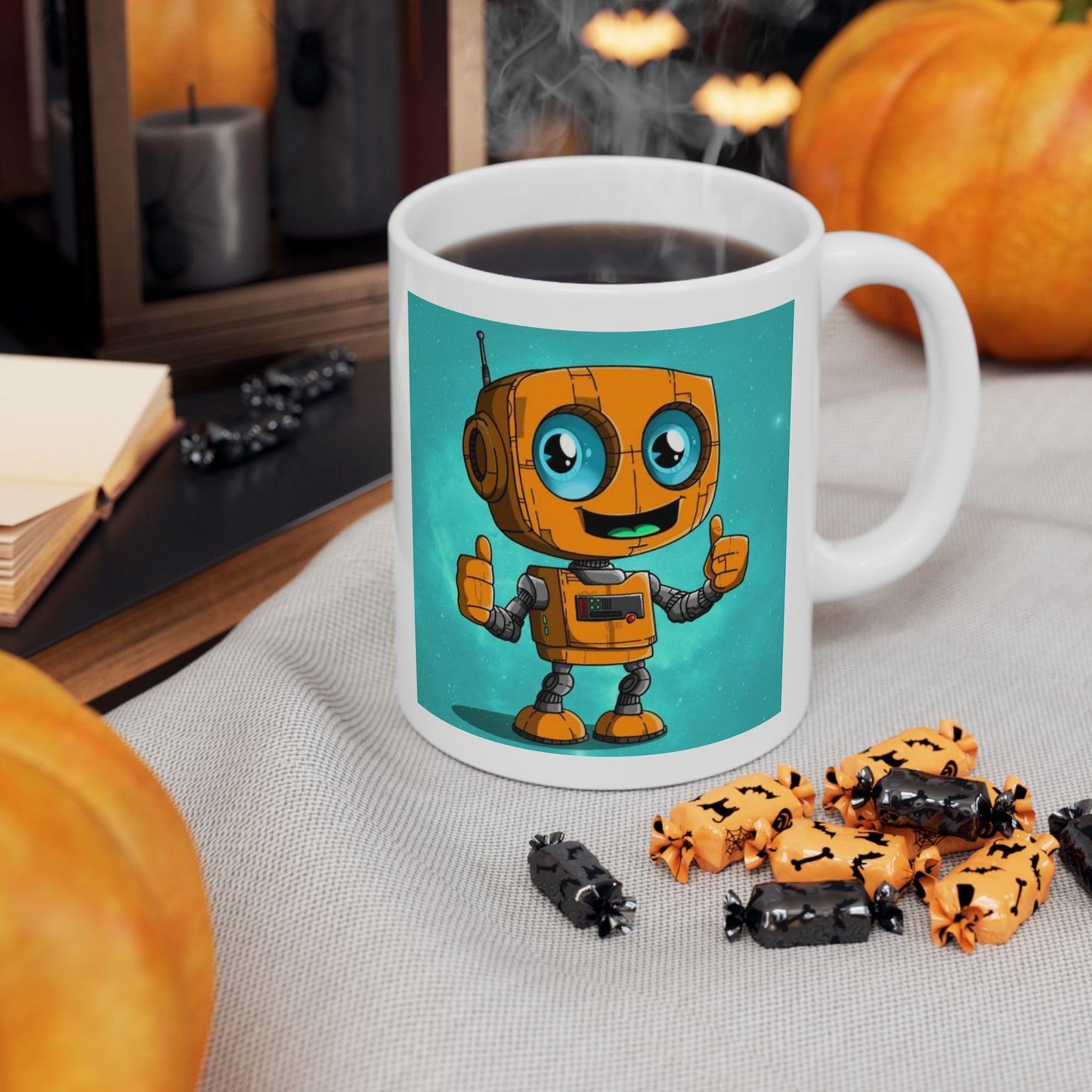 Robie The Robot Ceramic Mug, (11oz, 15oz)