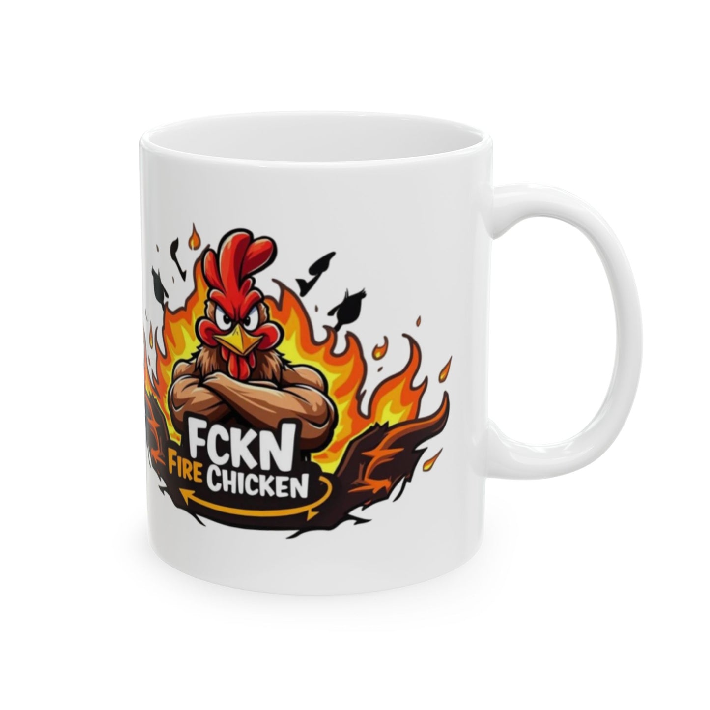 Fire Chicken Ceramic Mug, (11oz)