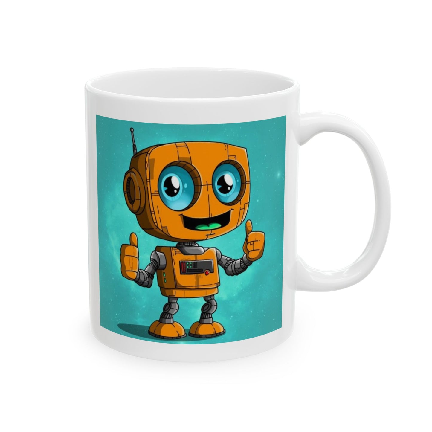 Robie The Robot Ceramic Mug, (11oz, 15oz)
