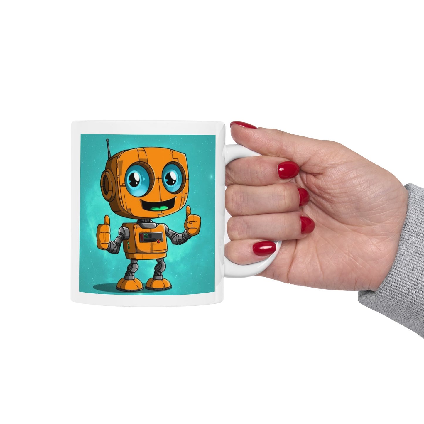 Robie The Robot Ceramic Mug, (11oz, 15oz)
