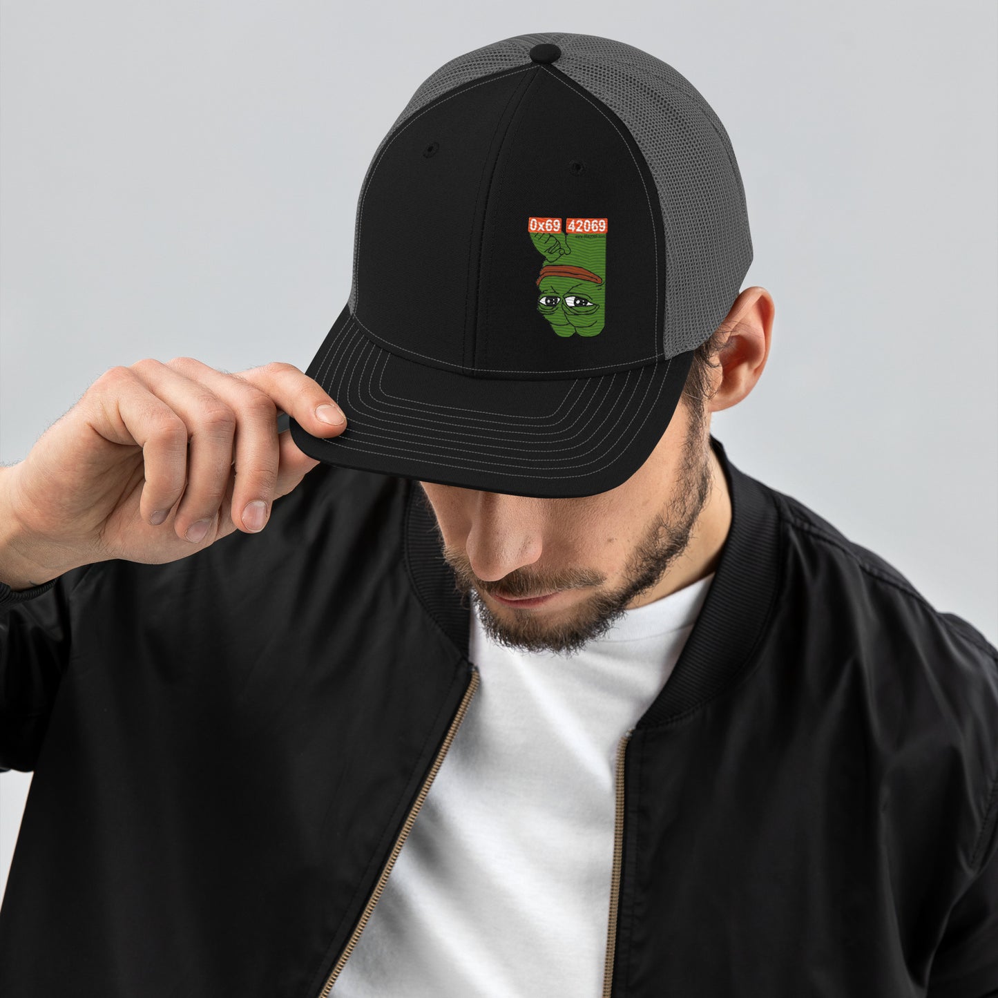 Inverted Pepe Trucker Cap