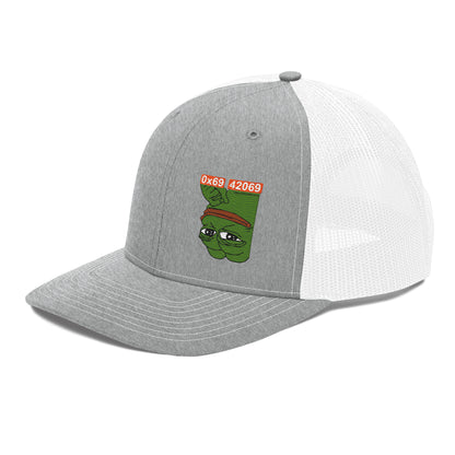 Inverted Pepe Trucker Cap